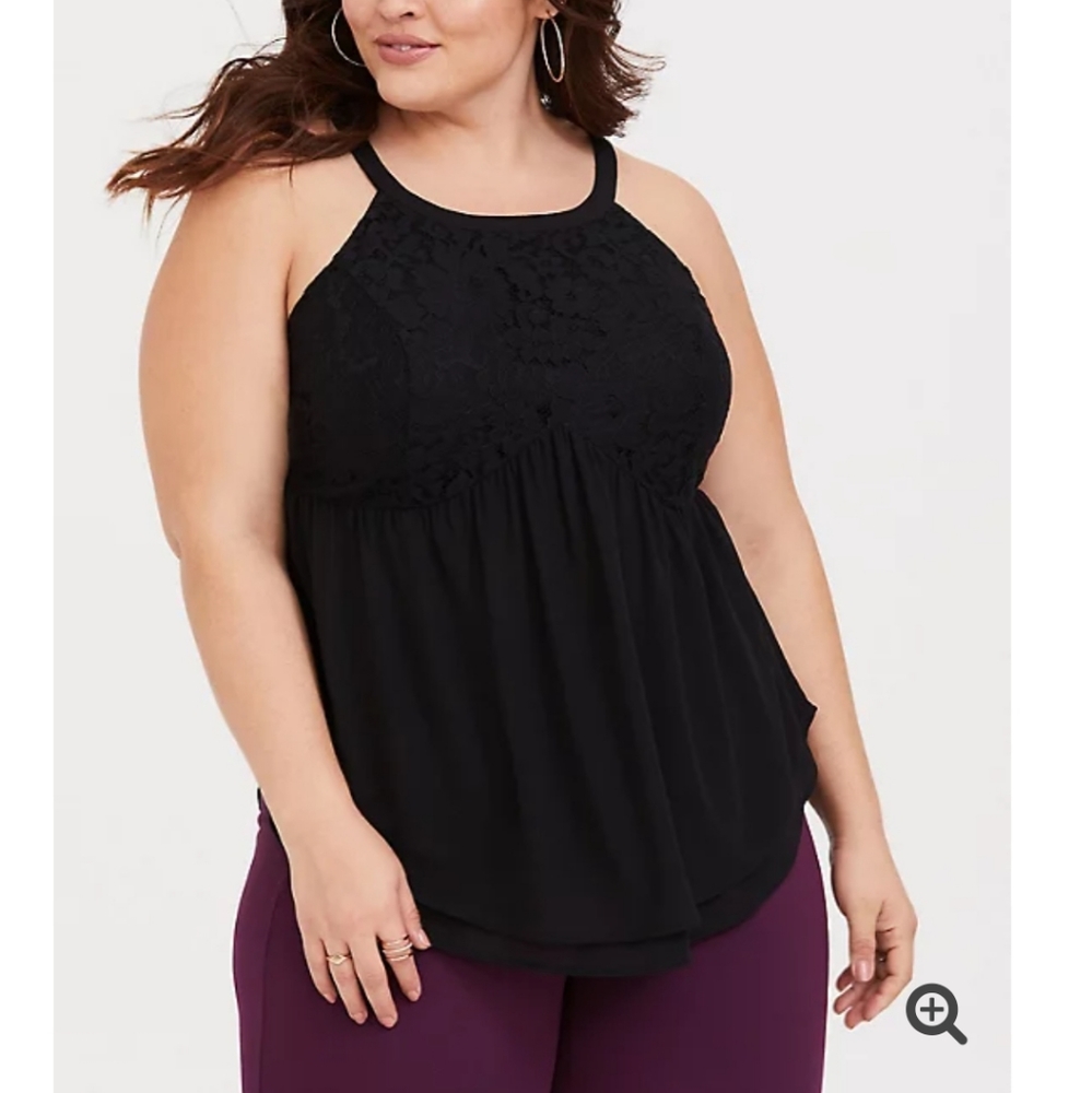 Torrid chiffon babydoll top